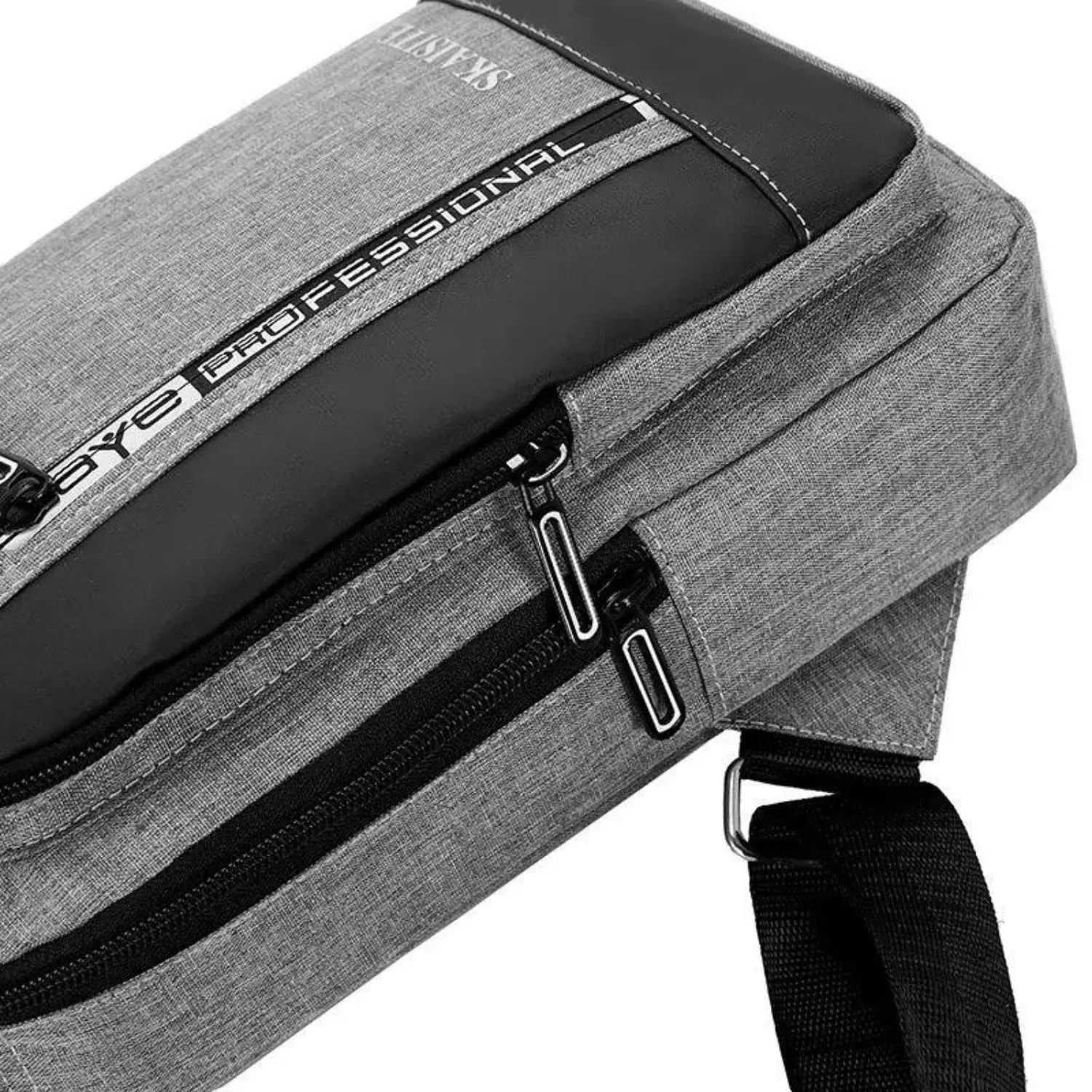 Sleek Urban Chest Bag with USB Charging Port