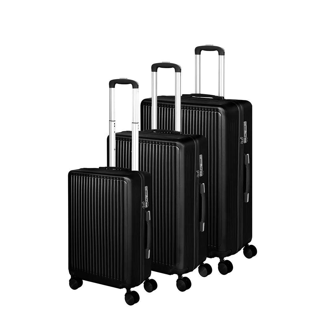 Slimbridge Luggage Suitcase Trolley Black 3pc 20" 24" 28"