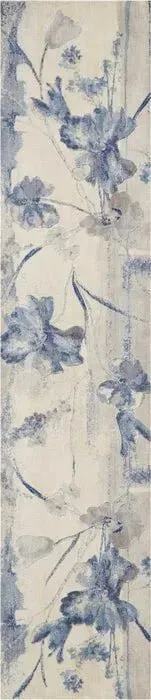 Somerset ST18 Ivory Blue Rug