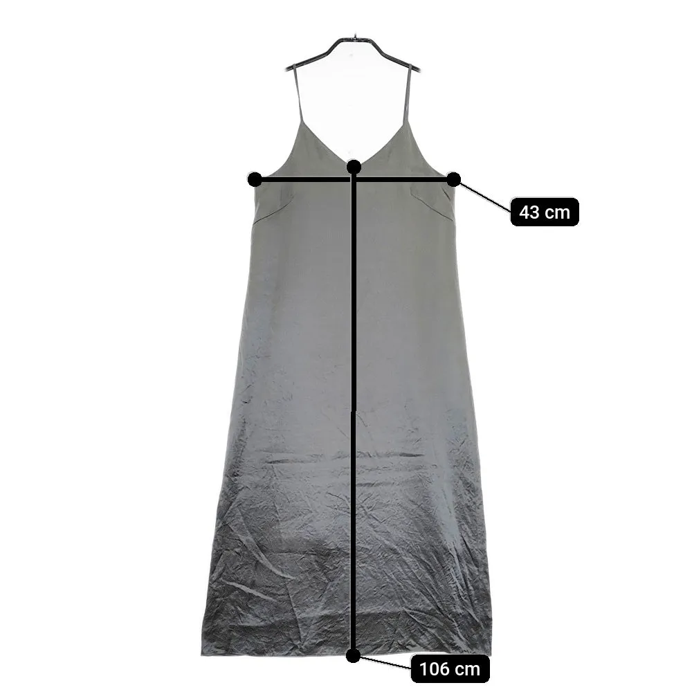 Spick and Span Noble サテンVネックキャミソールワンピース 定価23100円 24SS グレー レディース スピック＆スパン ノーブル【中古】4-1129S♪