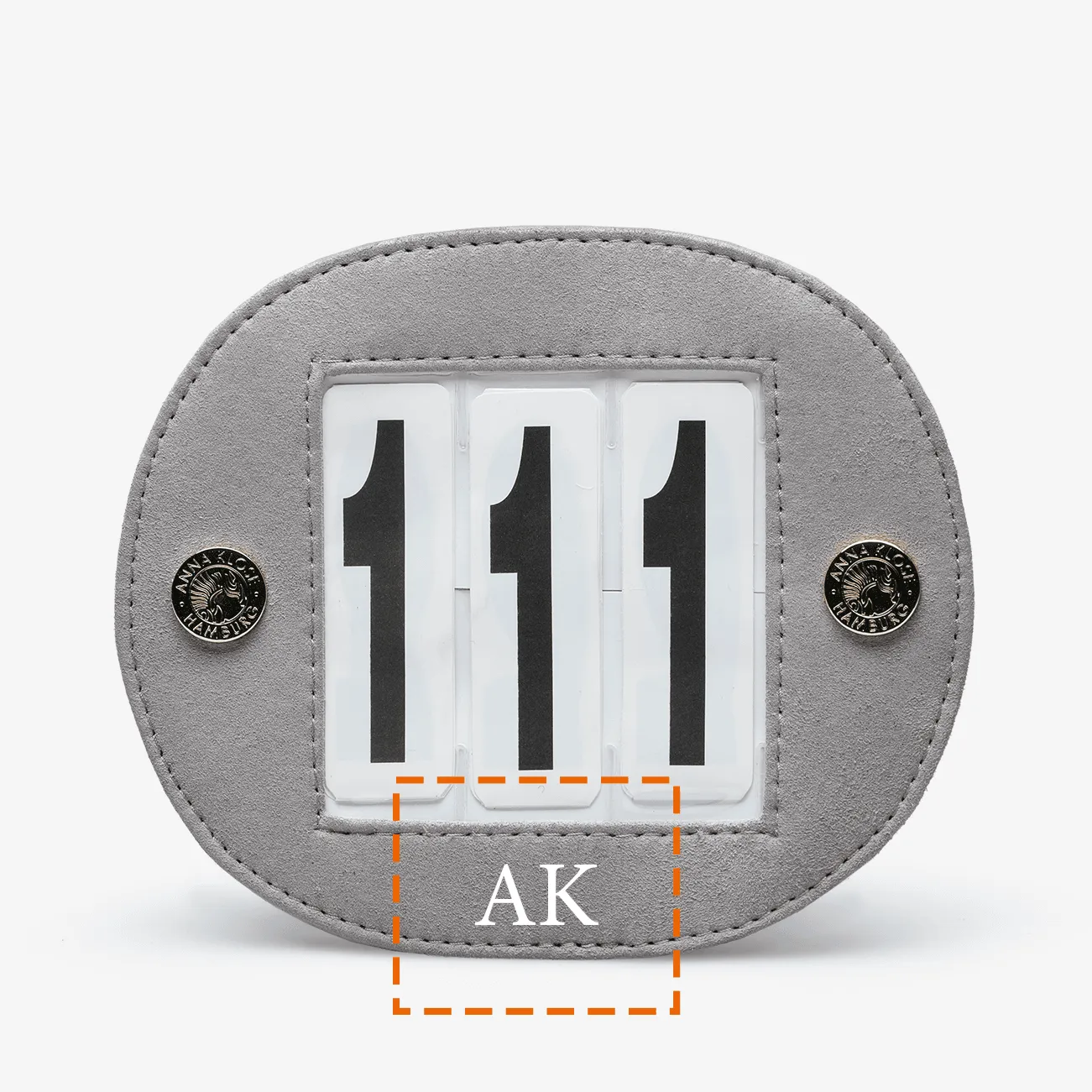 Starting Number Grey with golden buttons