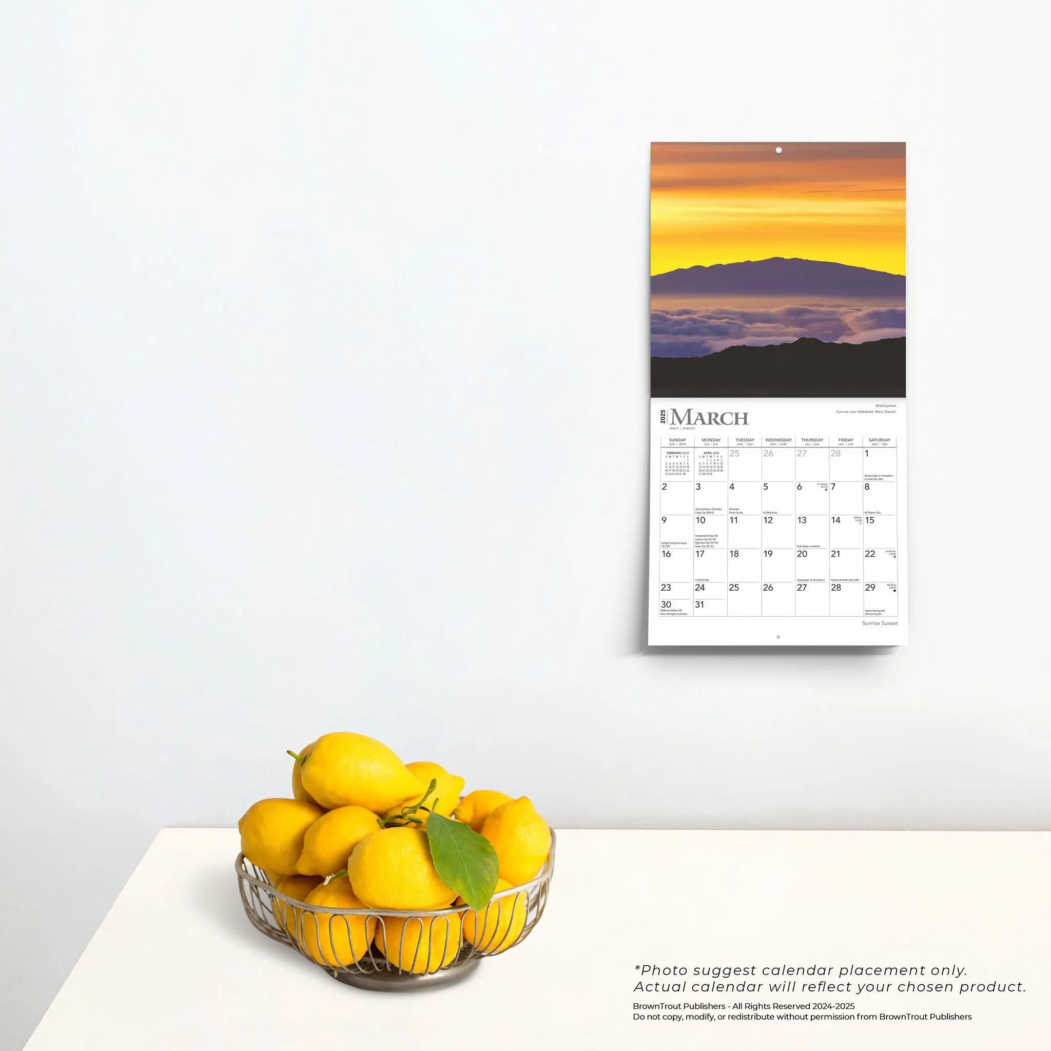 Sunrise Sunset Mini 2025 Calendar - Online Exclusive