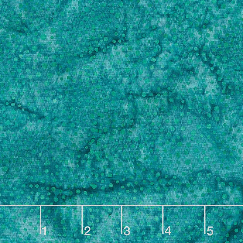 Sunset Plumes Batiks - Dots Medium Lagoon Yardage