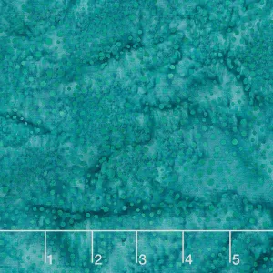Sunset Plumes Batiks - Dots Medium Lagoon Yardage