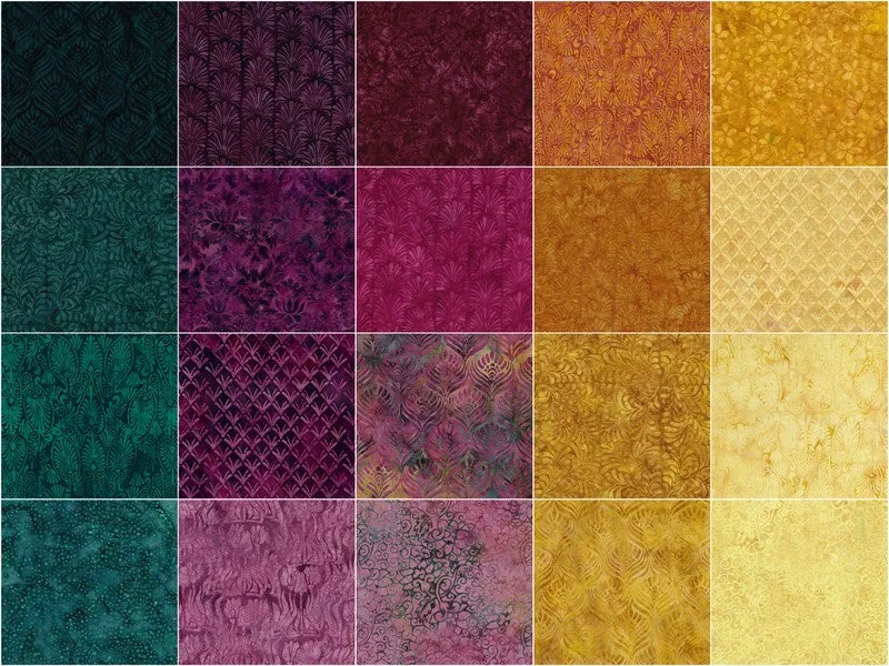 Sunset Plumes Batiks Strips