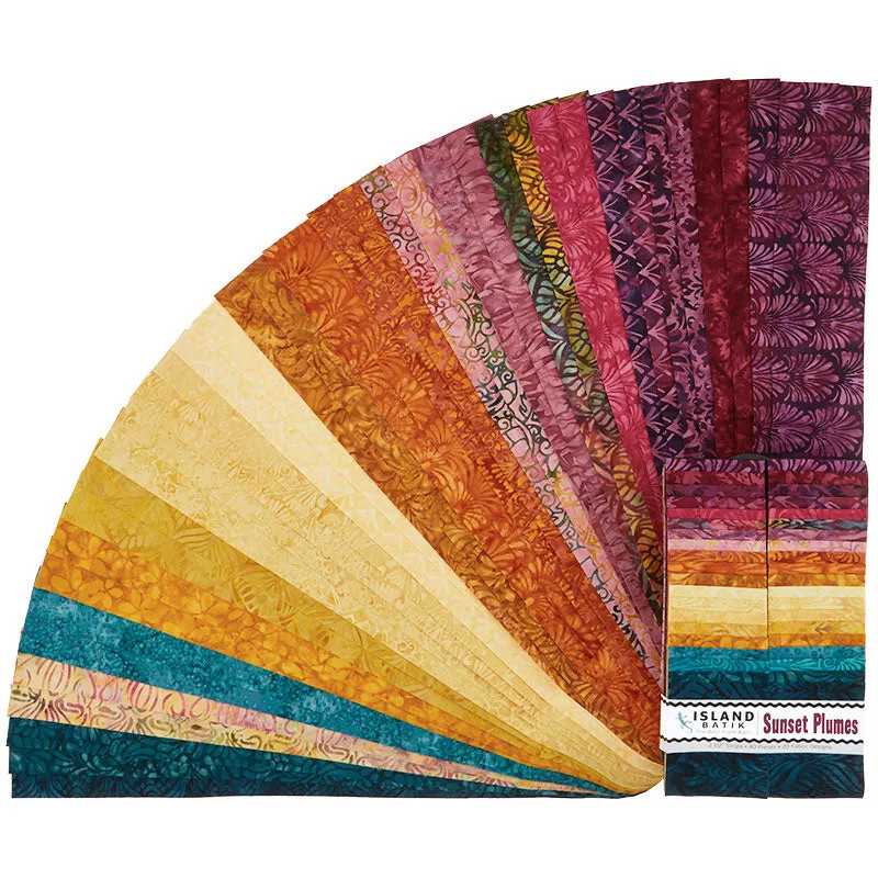 Sunset Plumes Batiks Strips