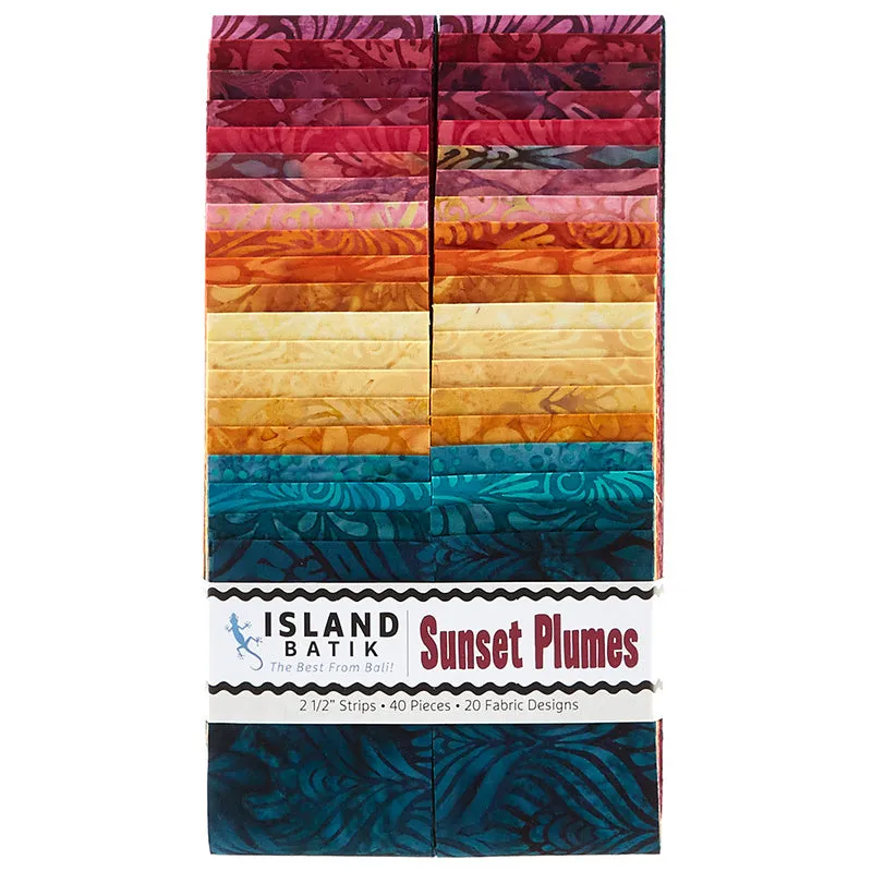 Sunset Plumes Batiks Strips