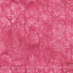 Sunset Plumes Batiks - Vertical Plumes Raspberry Yardage