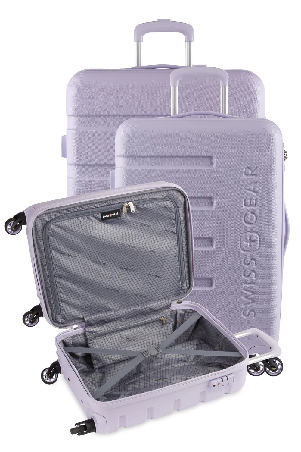 SwissGear 7366 Expandable 3 Piece Hardside Spinner Luggage Set