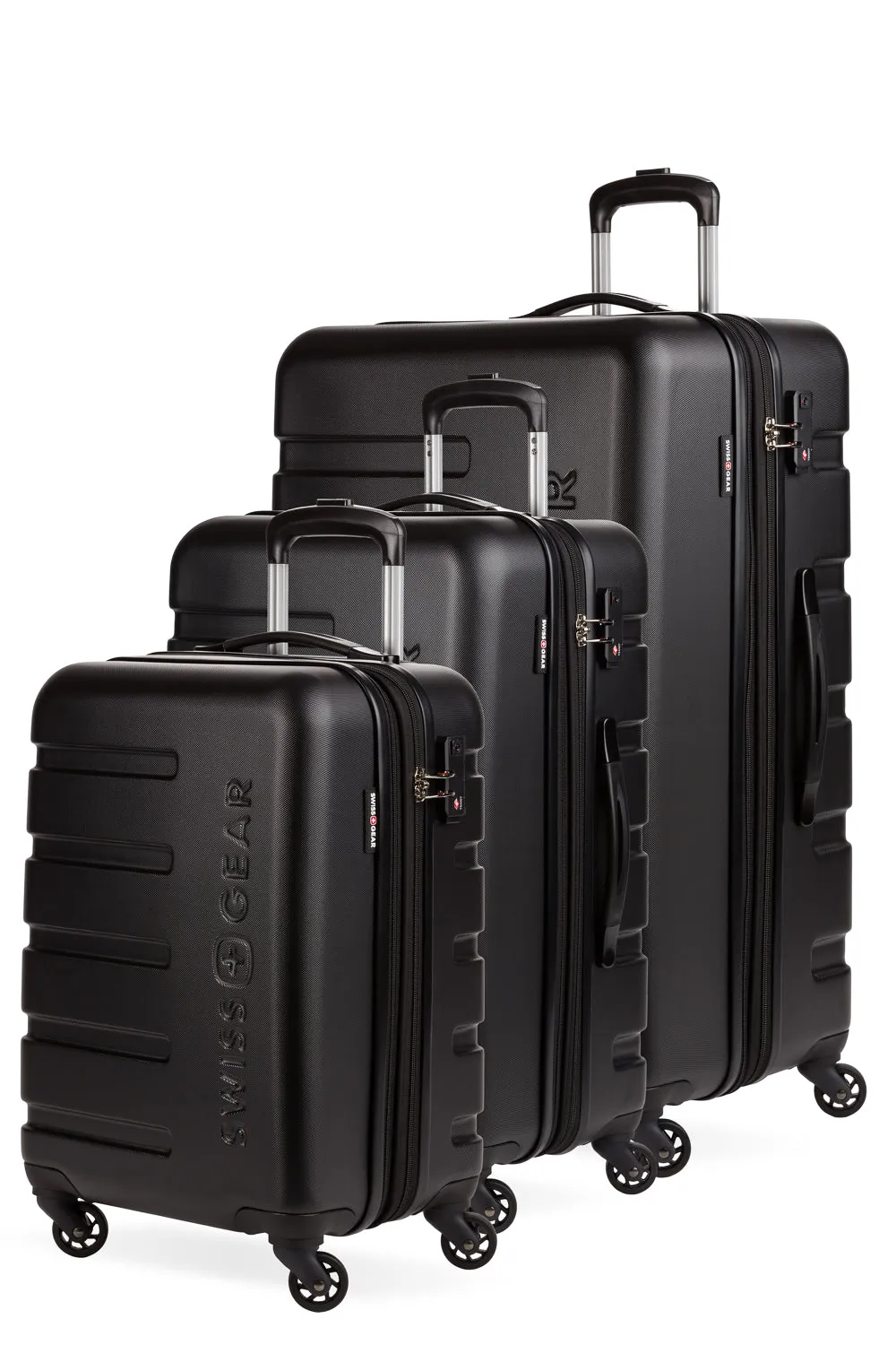 SwissGear 7366 Expandable 3 Piece Hardside Spinner Luggage Set