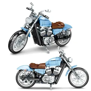 Tech MOC Classic Road Motorcycle Bricks Toys 701714