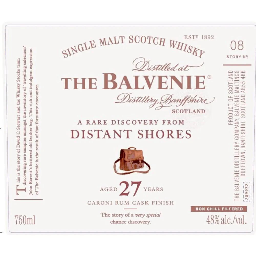 The Balvenie A Rare Discovery From Distant Shores 27 Year Old