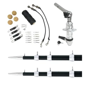 Tigress XD Top Mount System - 18ft Carbon Fiber Black/Silver Ultimate Rigging Kit