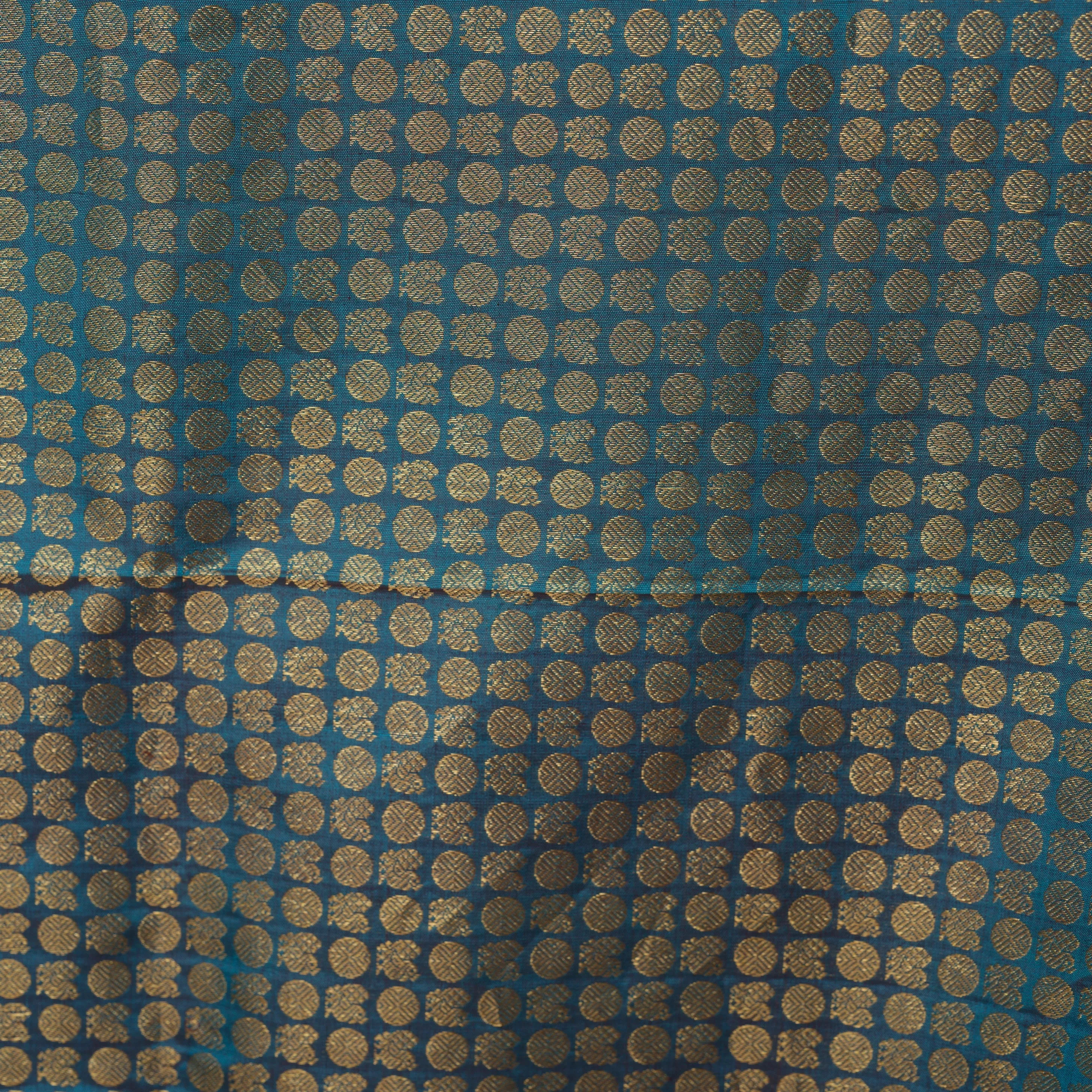 Tuquoise gadwal silk saree and blouse