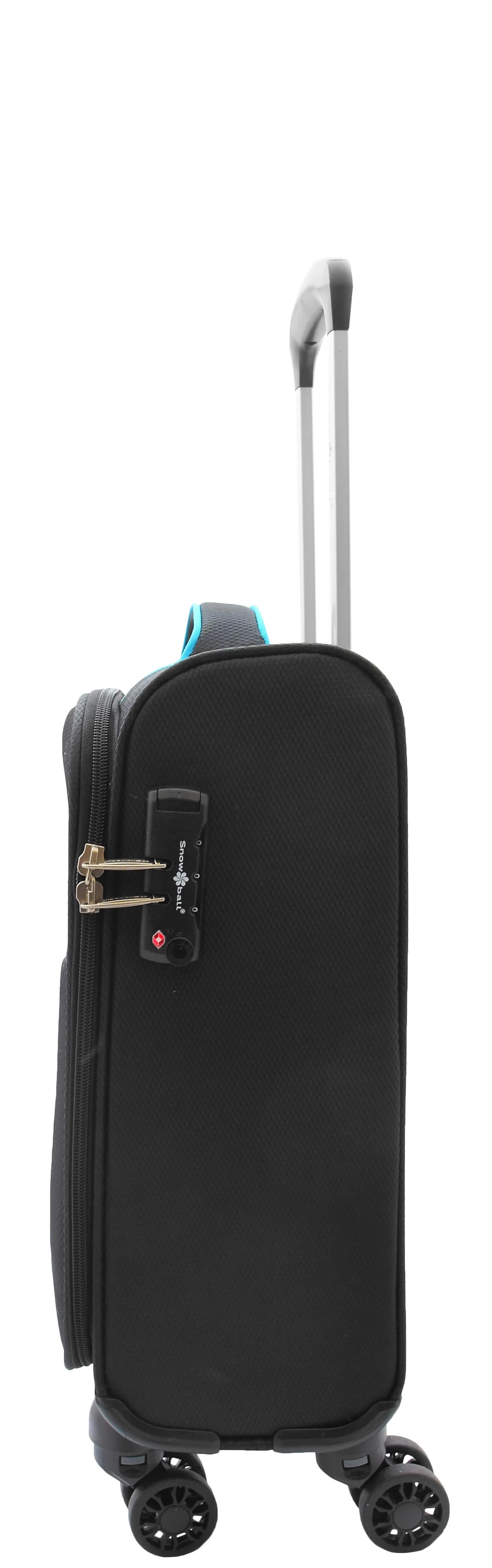 Under Seat Suitcase Budget Airline Approved Cabin size 4 Wheel Hand Luggage M1 Black