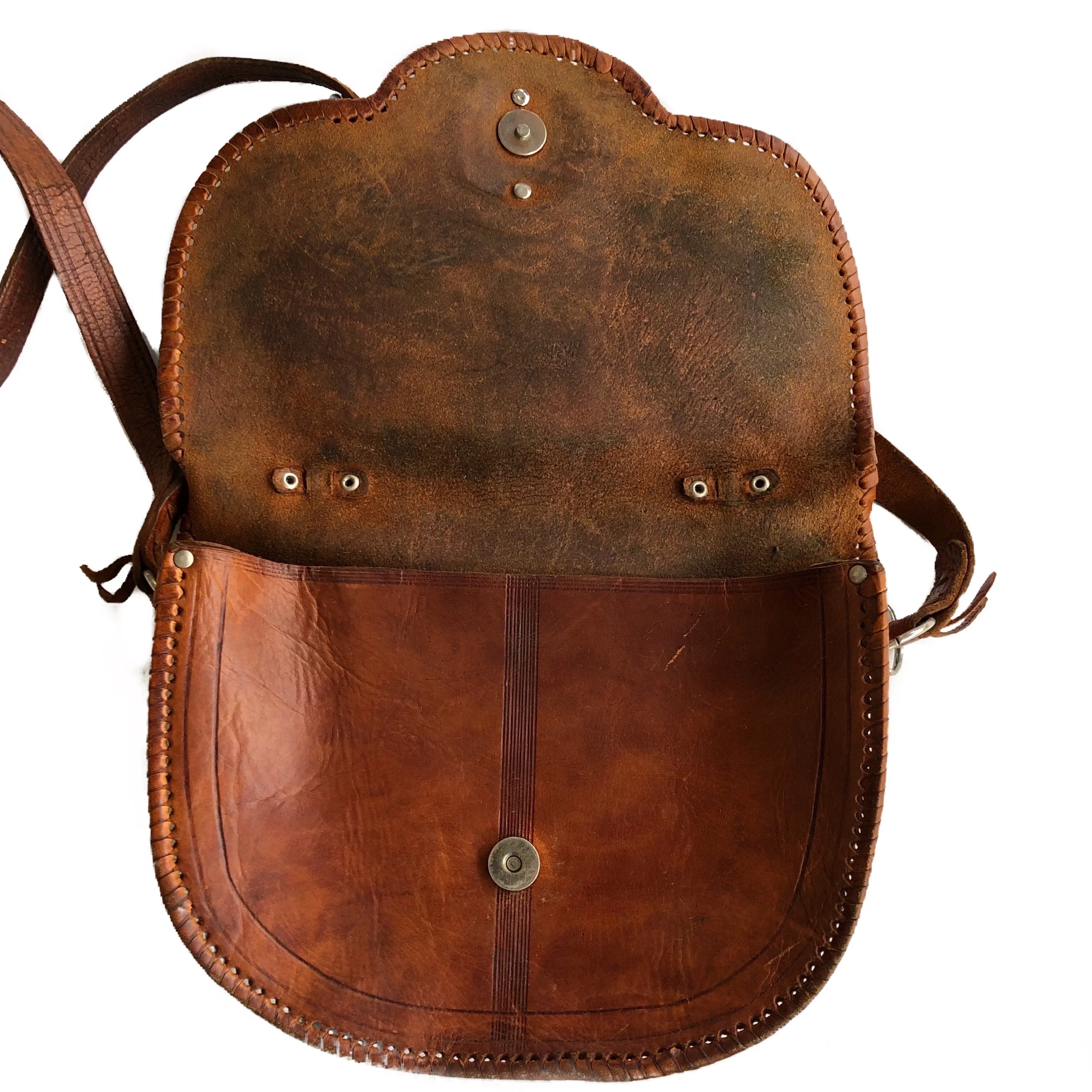 VINTAGE 70'S LEATHER CROSSBODY BAG