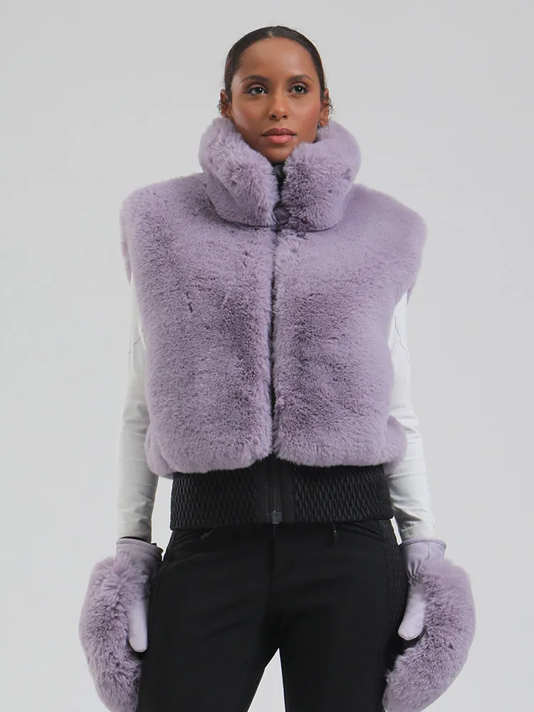 Women's Mountain Luxe High Pile Fleece Winter Fashion Ski Vest