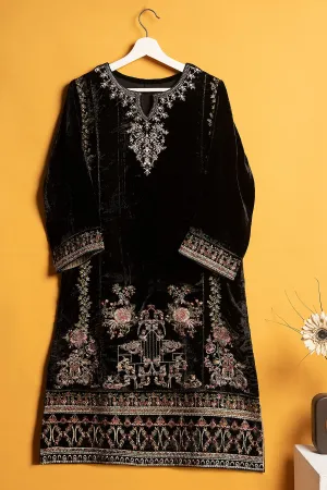 Womens "IGNATIUS" Embroidered Velvet Shirt