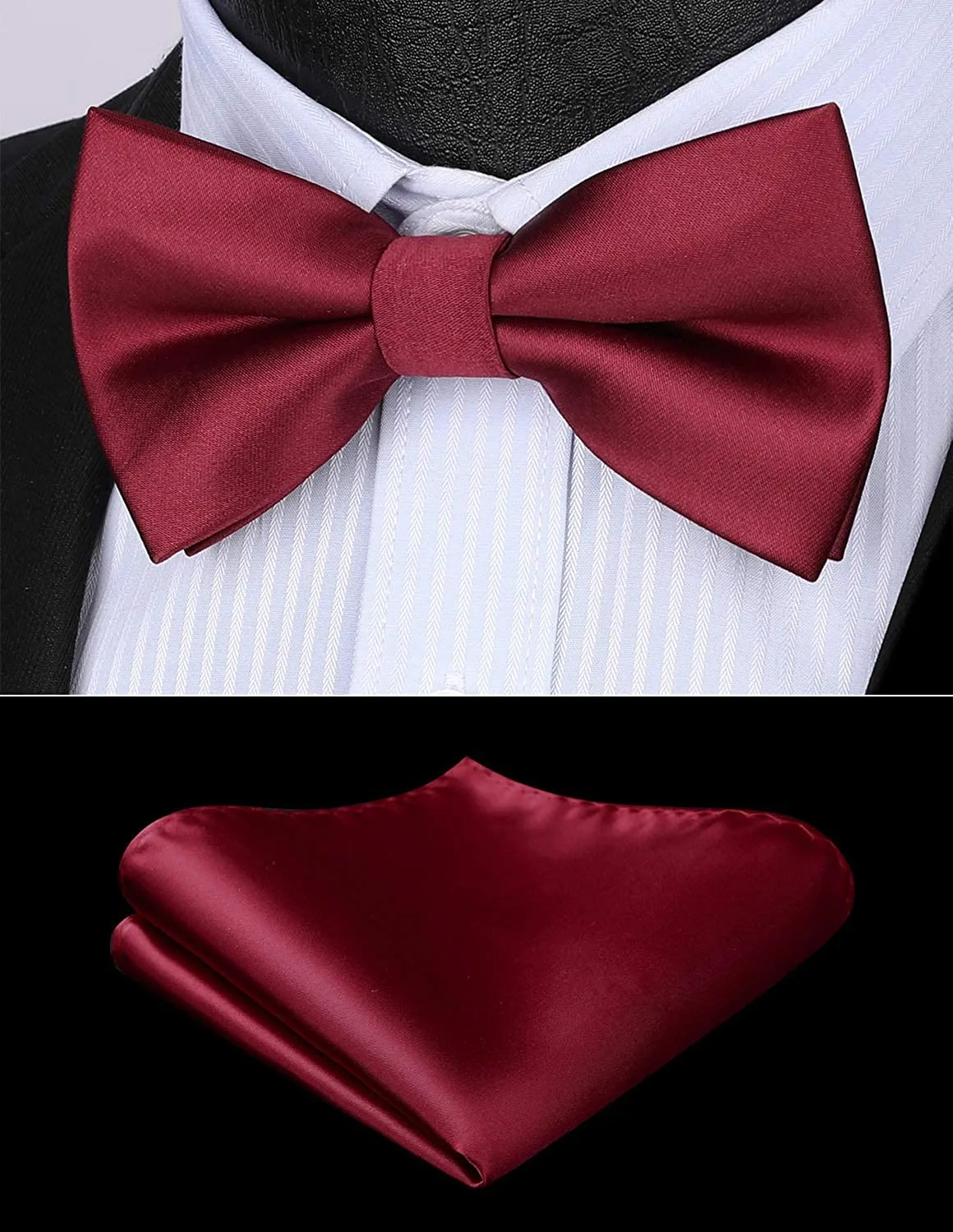 X-shaped Adjustable Suspender with 4 Clips - MAROON