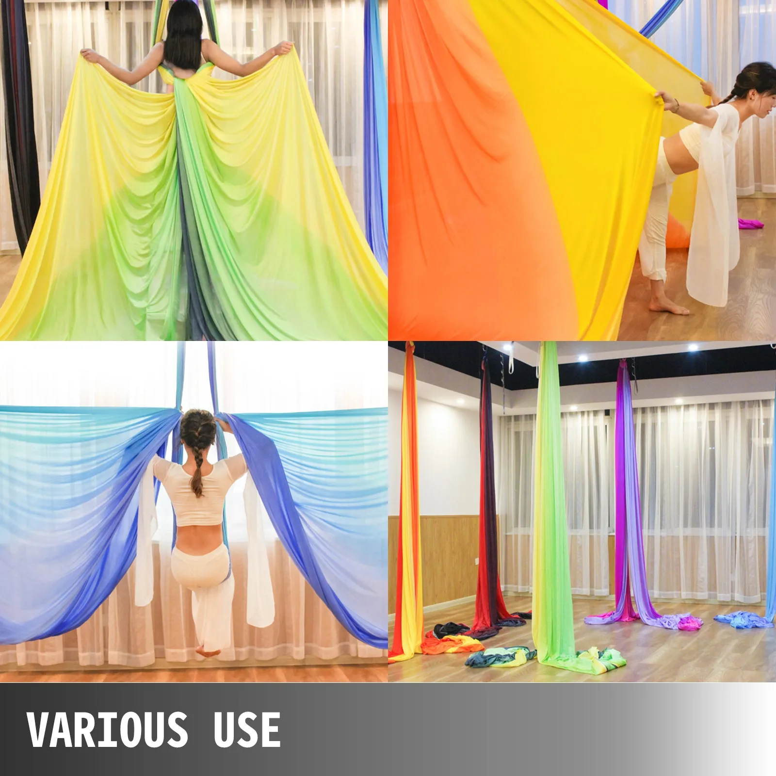 Yoga Swing Set 9.2 Ft. Antigravity Ceiling Hanging Yoga Sling