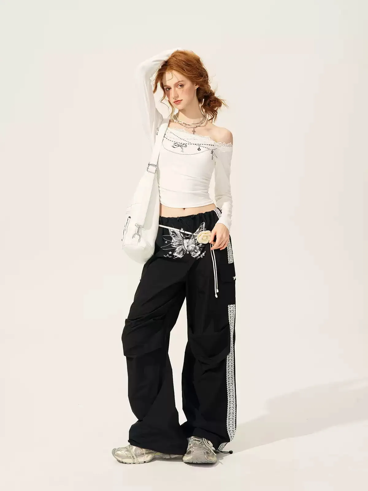 Young Eyes Beads Sniper White & Black Top