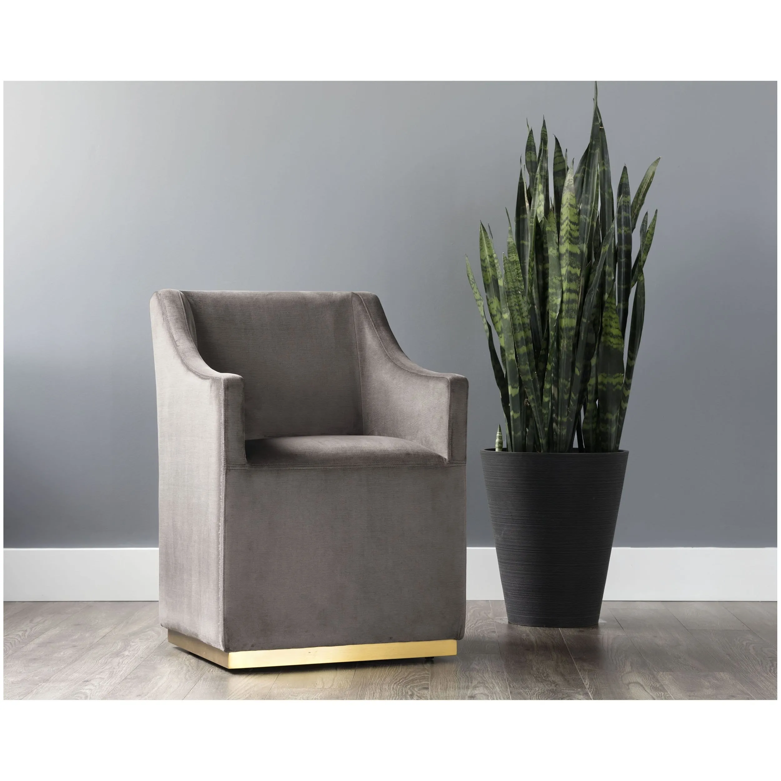 Zane Wheeled Lounge Chair, Pebble